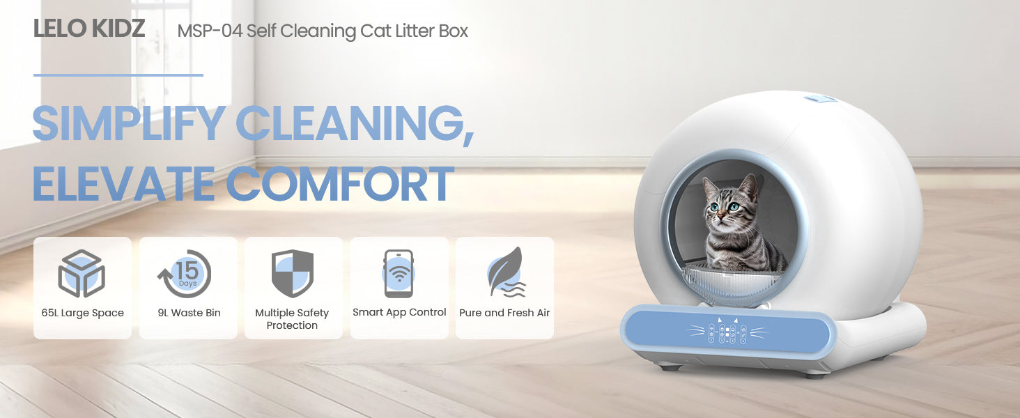 LELOKIDZ B4 Automatic Self-Cleaning Cat Litter Box – LeloPets