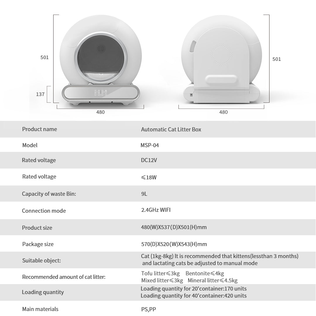 LeloPets Automatic Self-Cleaning Cat Litter Box