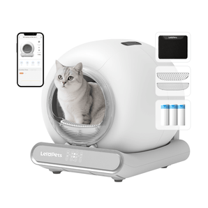 Pinch-Free Self-cleaning Cat Litter Box | LeloPets C4
