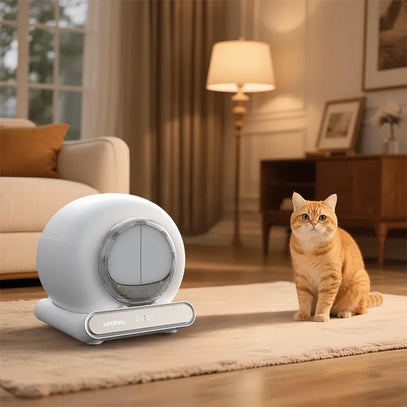 LeloPets Self-Cleaning Cat Litter Box for Living Rooms